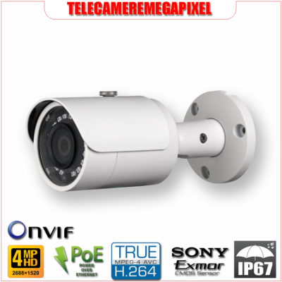 IPC-HFW1420S - Telecamera Dahua – 4 Megapixel – Ottica Fissa 3,6 mm – Codec H265 H264