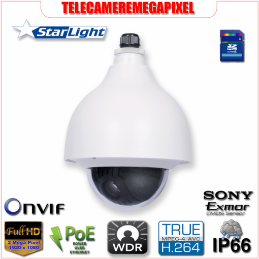 SD40212T-HN - Telecamera - 2 megapixel - PTZ rotazione 360°-SD40212T-HN - Telecamera - 2 megapixel - PTZ 360°- Starlight - 12x - H264