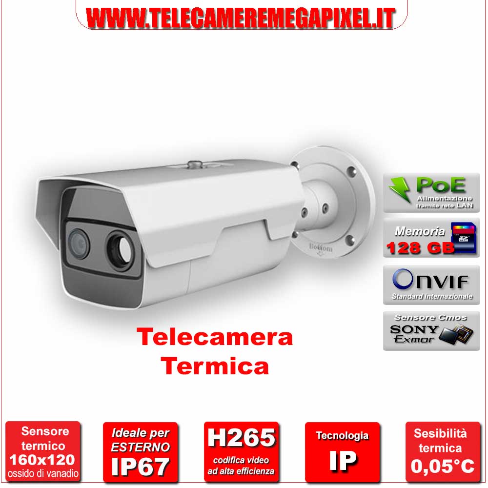Telecamera termica IP termocamera 2mp 4 usata ottime condizioni – Casatech  shop